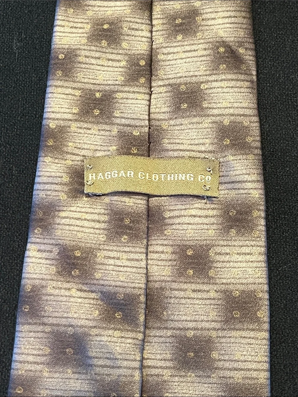 Haggar Taupe and Beige Geometric Men's Tie